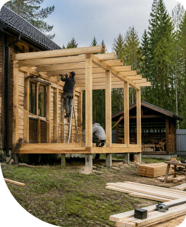 Строительство пристроек и построек на участке в Благовещенске